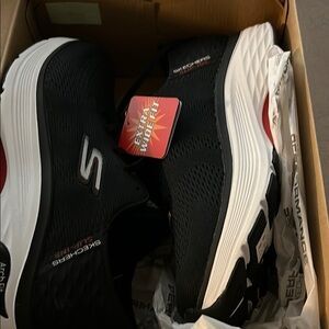Skechers slip Ins Men's Black and White Athletic Shoes. Extra wide